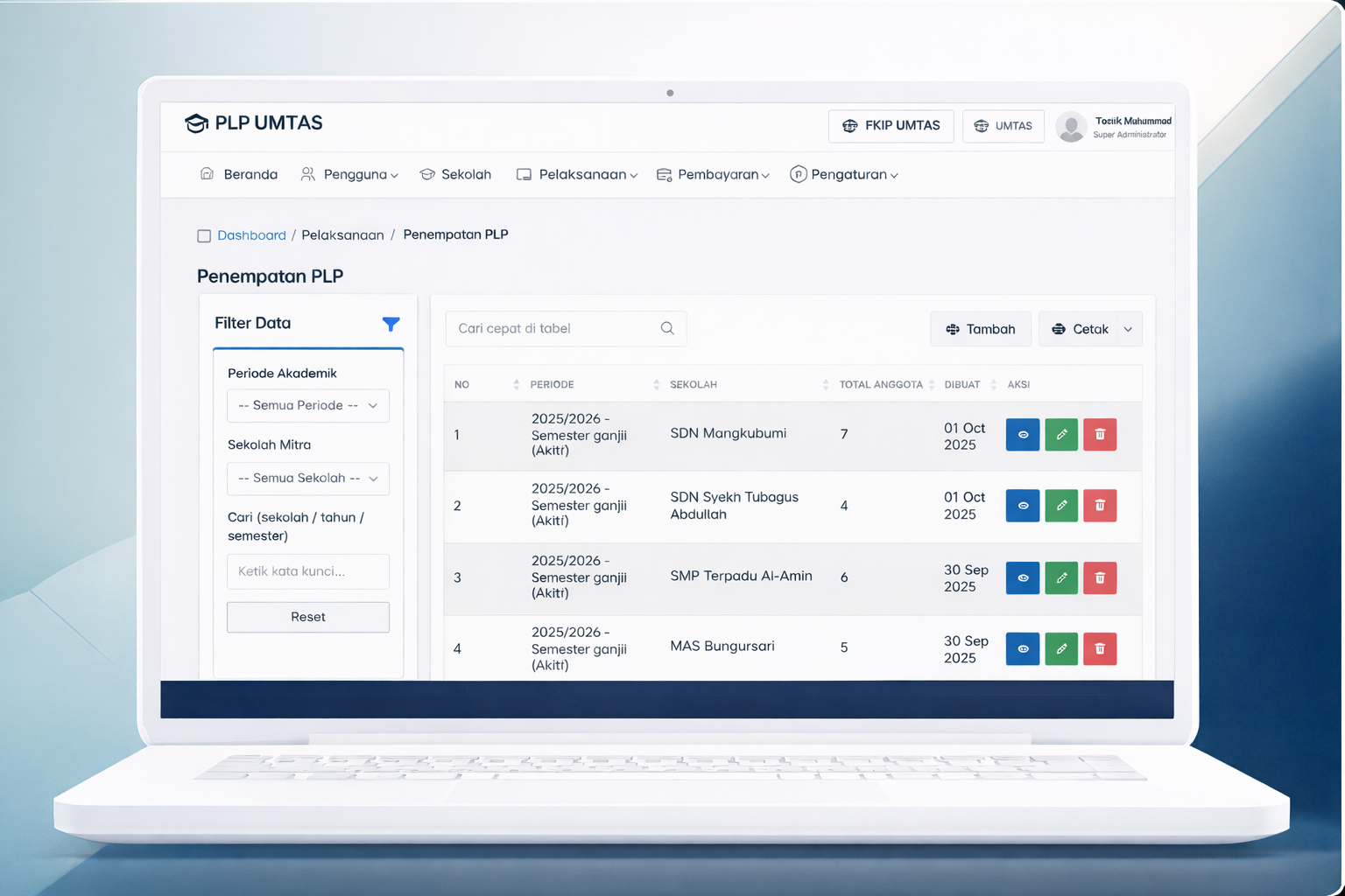 Sistem Pengelolaan Mahasiswa Magang